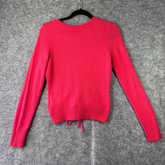 Guess Y2K Pink  Lace Up Sweater Barbie Core Pullover Cardigan Size Small - Picture 11 of 14